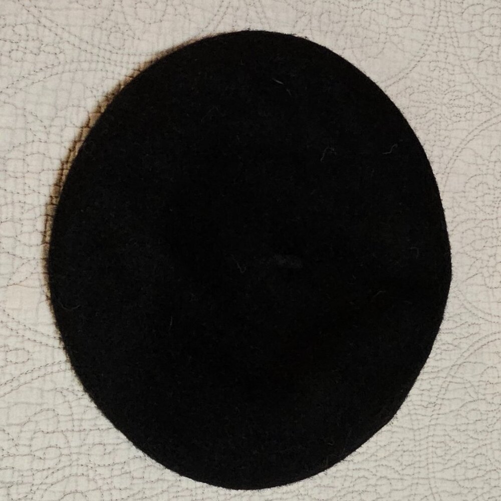 ZARA Black Wool French Beret. NWOT
